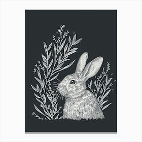 Tans Rabbit Minimalist Illustration 1 Canvas Print