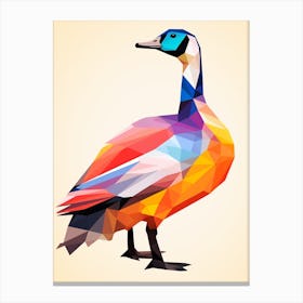 Colourful Geometric Bird Canada Goose 3 Canvas Print