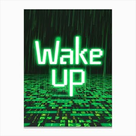 matrix wake up Canvas Print