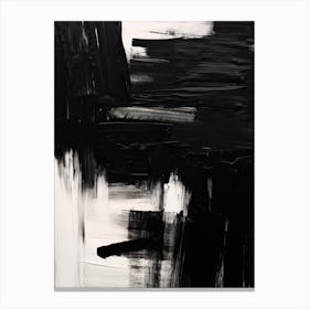 Black Art Brush Strokes 1 Canvas Print