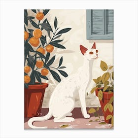 Oriental Shorthair Storybook Illustration 3 Canvas Print