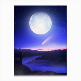 Moon Date Canvas Print