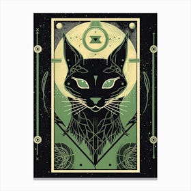 The Devil, Black Cat Tarot Card 2 Canvas Print