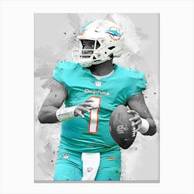 Tua Tagovailoa Miami Dolphins Canvas Print