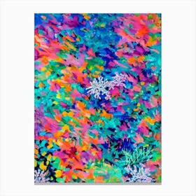 Acropora Spathulata Vibrant Painting Canvas Print