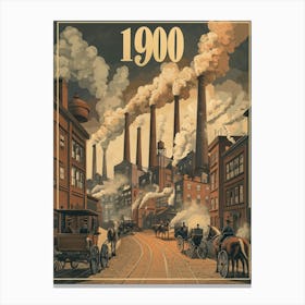 Aihrgdesign A Vintage Poster Of An Industrial City In 1900 Fe 0fa60eed B94e 4976 8a03 3f982cde26b4 3 Canvas Print