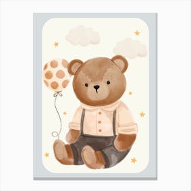 Teddy Bear | Nursery Art Canvas Print