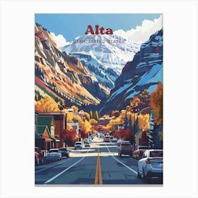 Alta Utah Ski Area Travel Art Canvas Print