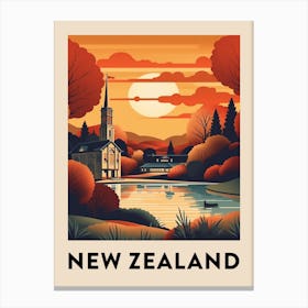 Vintage Travel Poster New Zealand 2 Canvas Print