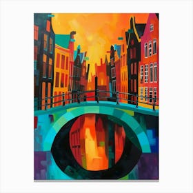 Sunset Over Amsterdam Canvas Print