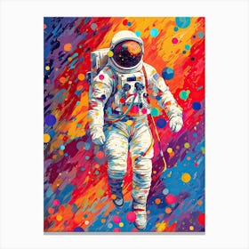 Astronaut Colourful Illustration 2 Canvas Print