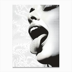 Black And White Portrait Of A Woman Canvas Print