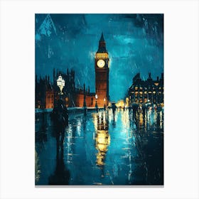 Fantasy Rainy Night In London 7 Canvas Print