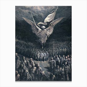 The Road to the Holy Land - Gustave Doré, 1877 Art HD Remastered Angel Biblical Dark Gothic Aesthetic Antique Famous Painting Canvas Print