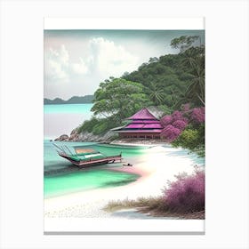 Pulau Lang Tengah Malaysia Soft Colours Tropical Destination Canvas Print