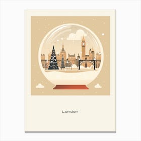 London United Kingdom 3 Snowglobe Poster Canvas Print