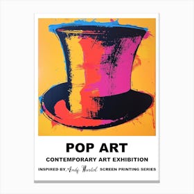 Poster Top Hat Pop Art 3 Canvas Print