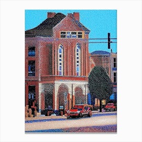 Elgin, City Us  Pointillism Canvas Print