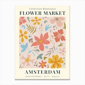 Flower Market Amsterdam Canvas Print