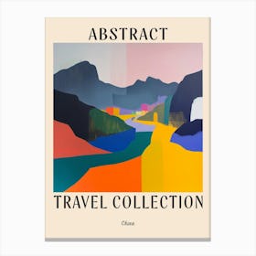 Abstract Travel Collection Poster China 3 Canvas Print