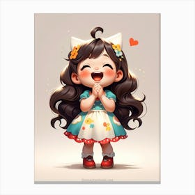 Cute Little Girl Canvas Print