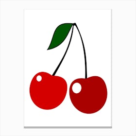 Cherry Clipart Canvas Print