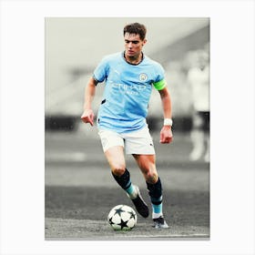 Jacob Wright Of Manchester City Canvas Print