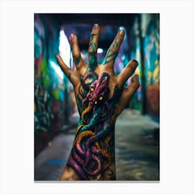 Octopus Tattoo Canvas Print