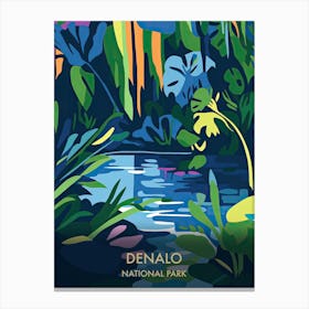 Everglades National Park Travel Poster Matisse Style 4 Canvas Print