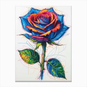 Blue Rose Canvas Print