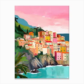 Cinqueterre Travel Italy Housewarming Painting Canvas Print