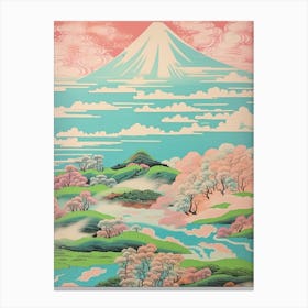 Mount Kaimon In Kagoshima, Japanese Landscape 2 Canvas Print
