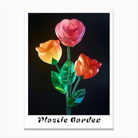 Bright Inflatable Flowers Poster Rose 5 Canvas Print