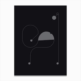 Minimalist snail black poster Canvas Print