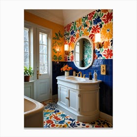 Colorful Bathroom 3 Canvas Print