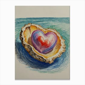 Heart In Shell 1 Canvas Print