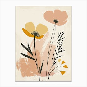 Reykjavik Flower Market Boho Minimalist Style Canvas Print