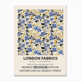 Poster Sunny Meadow London Fabrics Floral Pattern 6 Canvas Print