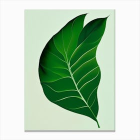 Pea Leaf Vibrant Inspired 1 Canvas Print