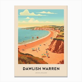 Devon Vintage Travel Poster Dawlish Warren Canvas Print