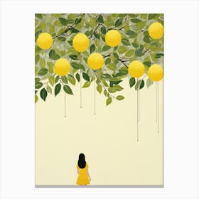 Lemons illustration 2 Canvas Print