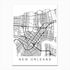 New Orleans Map Canvas Print