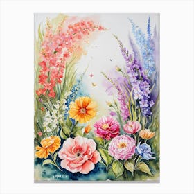 Watercolor Flower Painting 6 Canvas Print