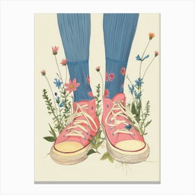 Flowers And Sneakers Spring 7 Canvas Print