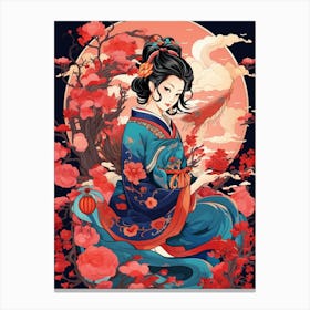 Year Of The Dragon Retro Pop Art 2 Canvas Print