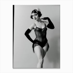 1920's Burlesque Dancer ~Reimagined 4 Canvas Print