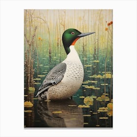 Ohara Koson Inspired Bird Painting Loon 4 Canvas Print