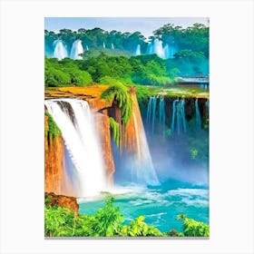 Iguazu Falls, Argentina And Brazil Majestic, Beautiful & Classic (1) Canvas Print