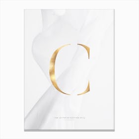 Letter C Gold Canvas Print