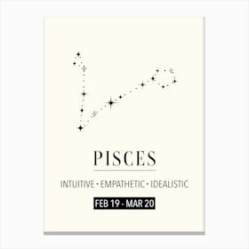 Pisces Zodiac Sign  Canvas Print